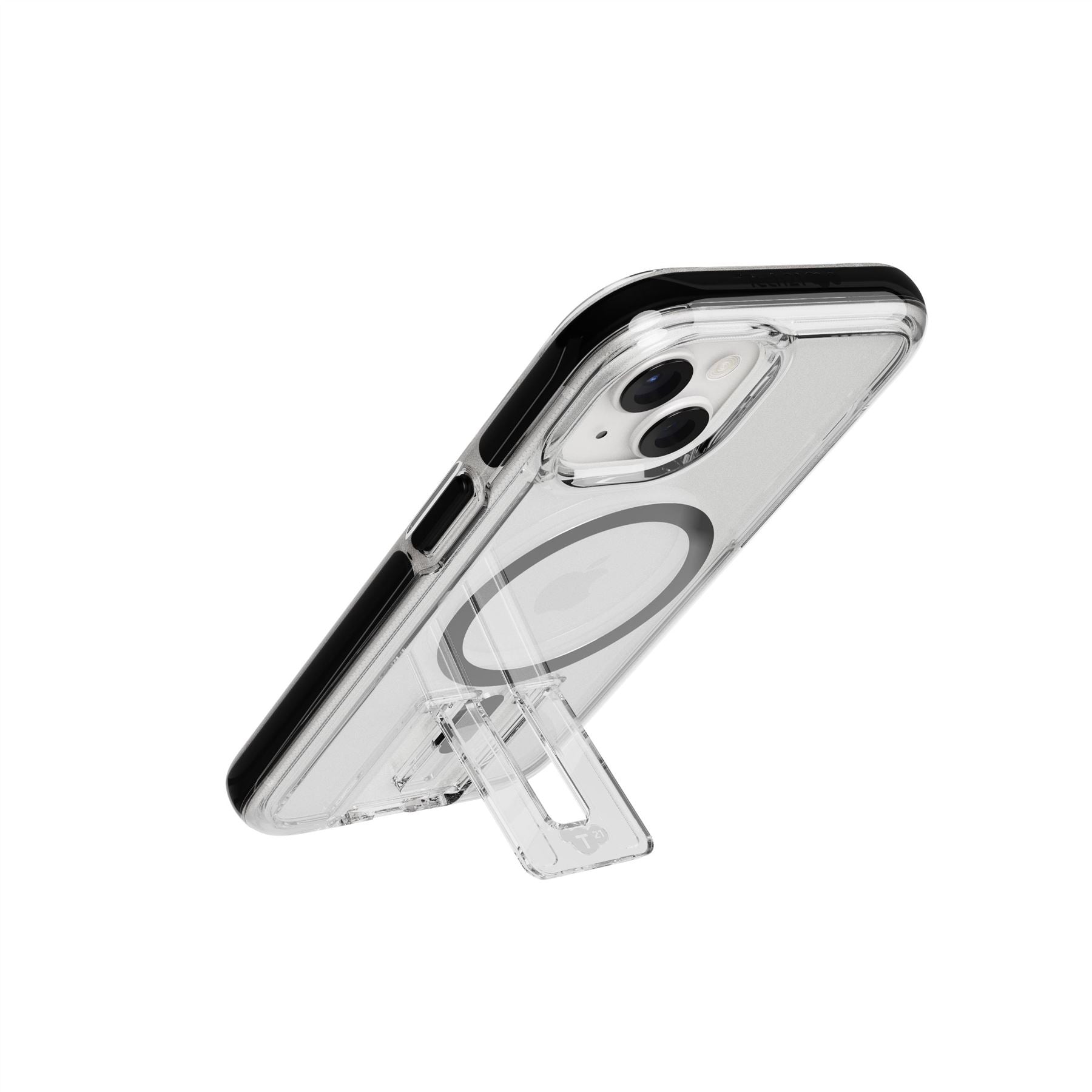 EvoCrystal Kick - Apple iPhone 16e/15 Case MagSafe® Compatible - Clear Black