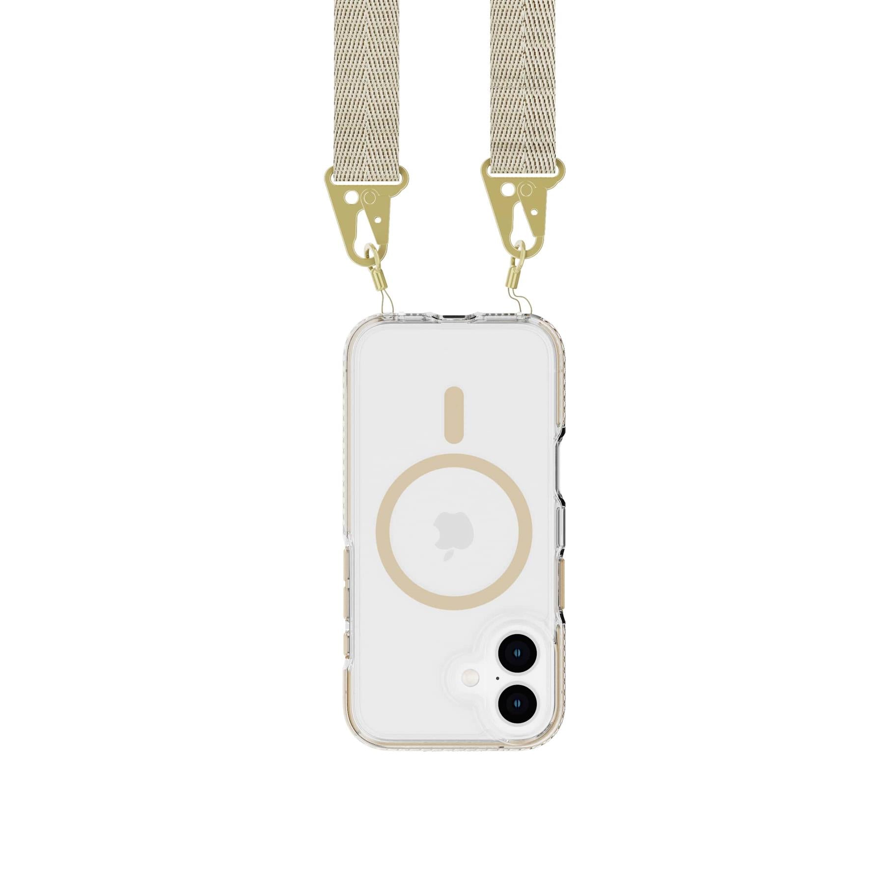 EvoCrystal - Apple iPhone 16 Case with Cross-Body - Gold