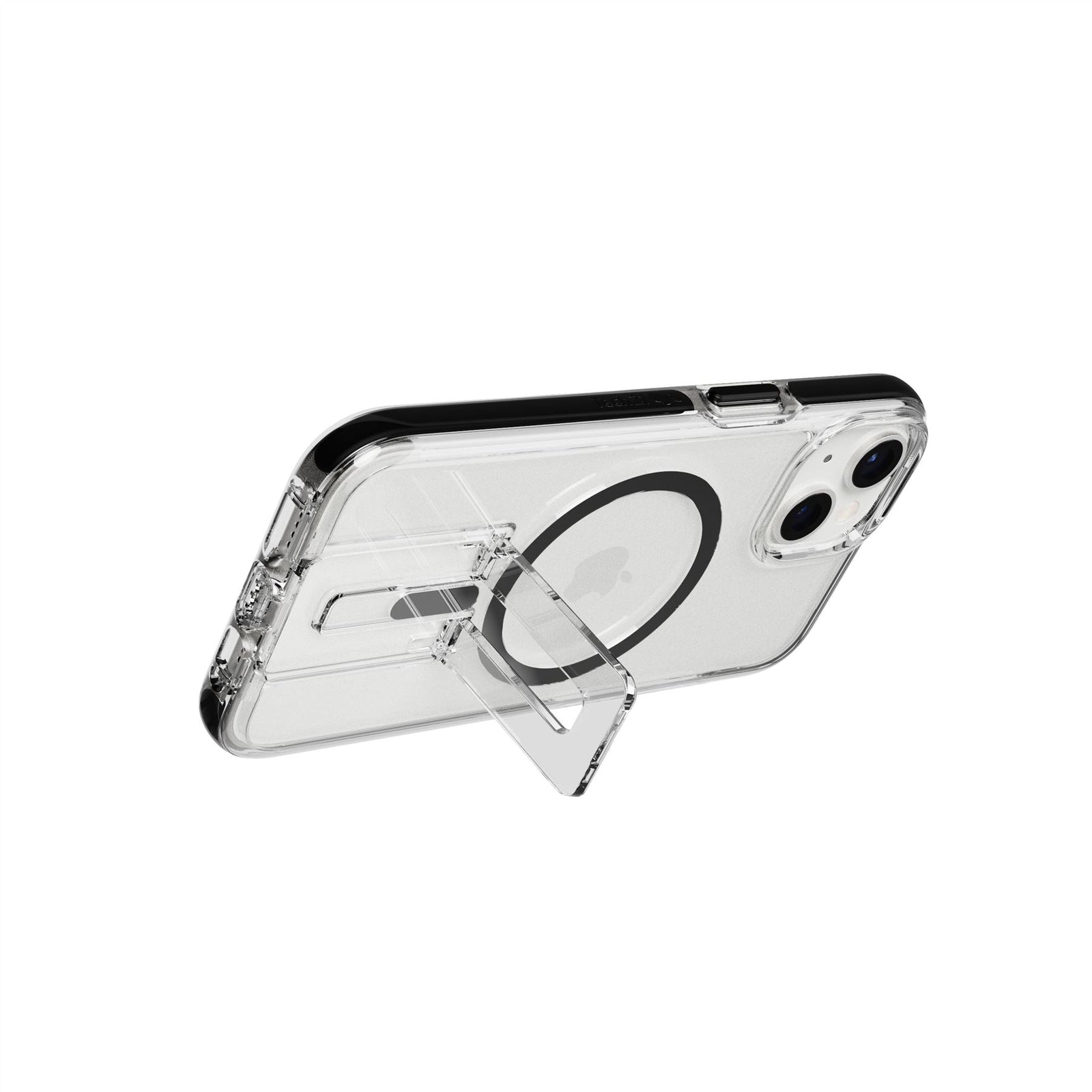 EvoCrystal Kick - Apple iPhone 16e/14 Case MagSafe® Compatible - Clear Black