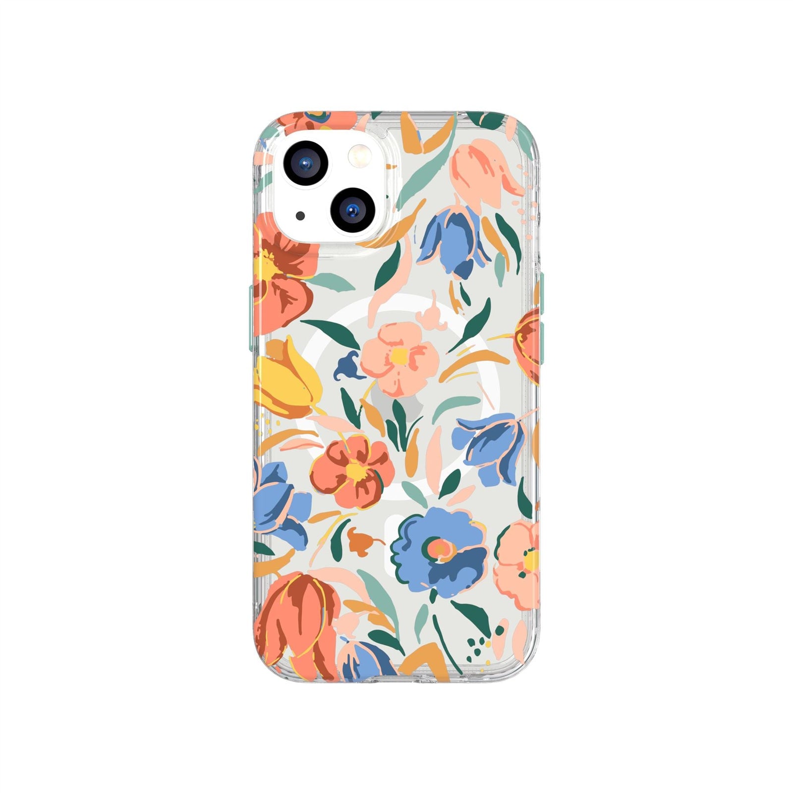 EvoArt - Apple iPhone 13 Case MagSafe® Compatible - Peach Tulip
