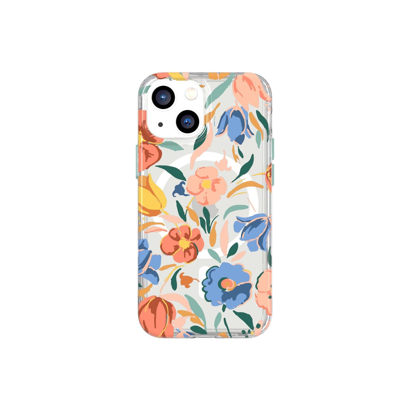 EvoArt - Apple iPhone 13 Mini Case MagSafe® Compatible - Peach Tulip