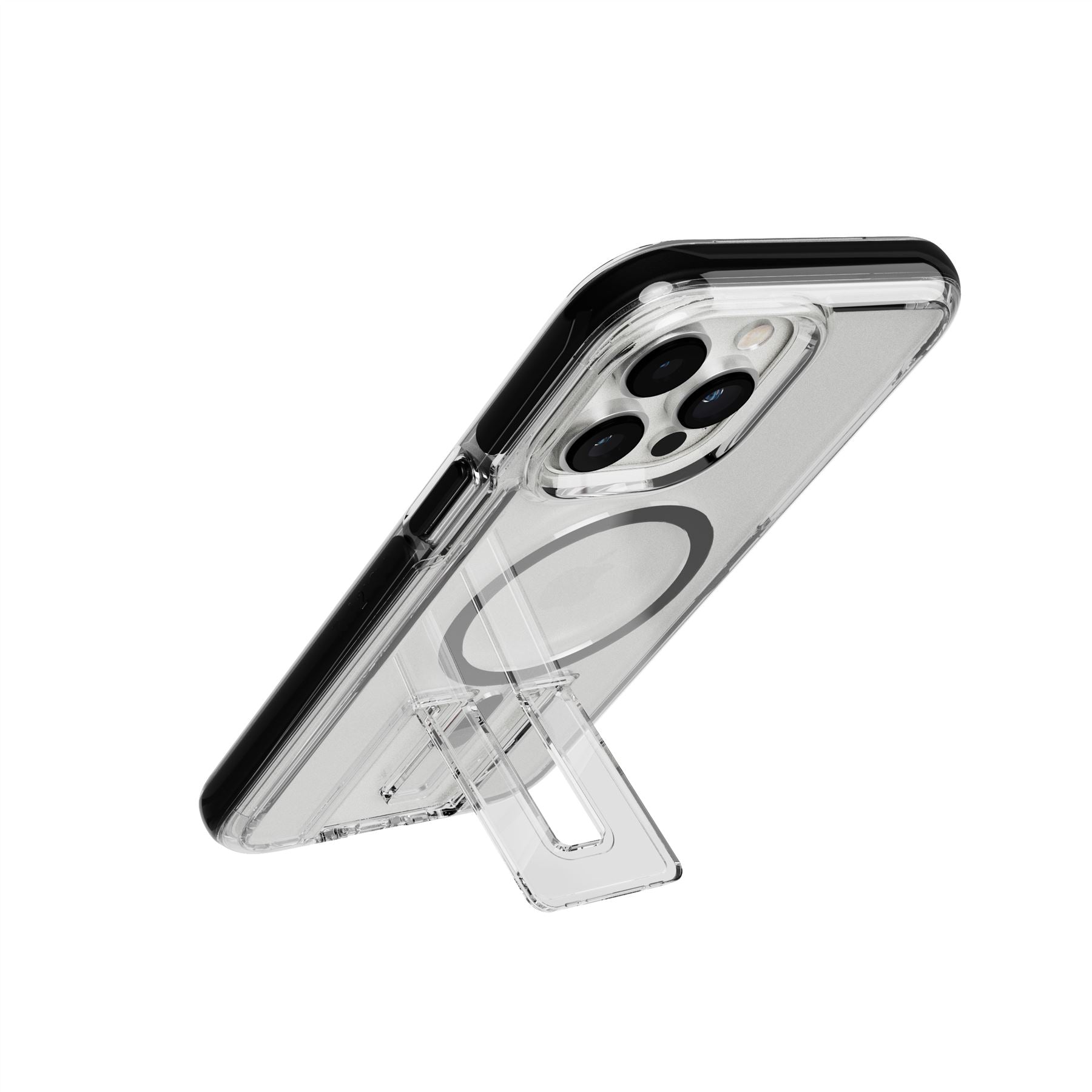 EvoCrystal Kick - Apple iPhone 14 Pro Max Case MagSafe® Compatible - Clear Black