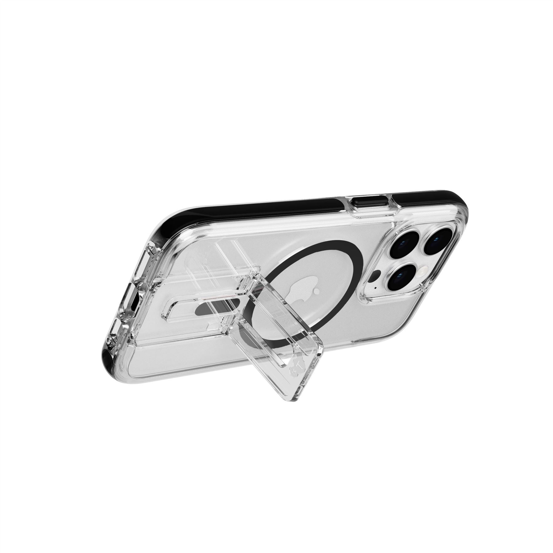 EvoCrystal Kick - Apple iPhone 15 Pro Case MagSafe® Compatible - Clear Black