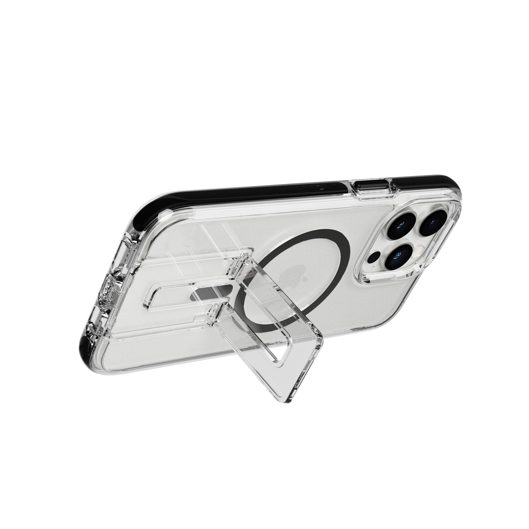 EvoCrystal Kick - Apple iPhone 14 Pro Max Case MagSafe® Compatible - Clear Black